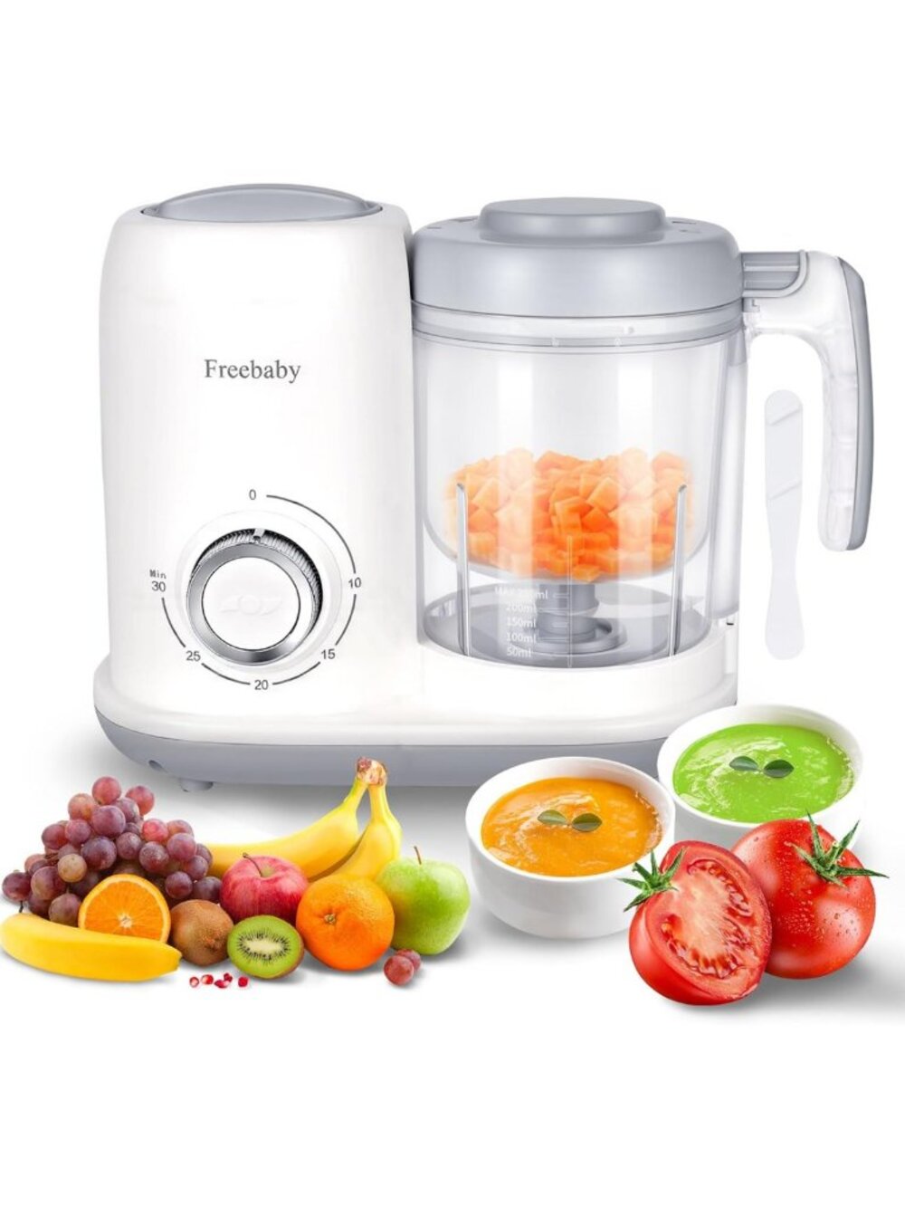 4-in-1 Baby Food Maker & Steamer, One-Step Processor, BPA-Free, 400ml Capacity